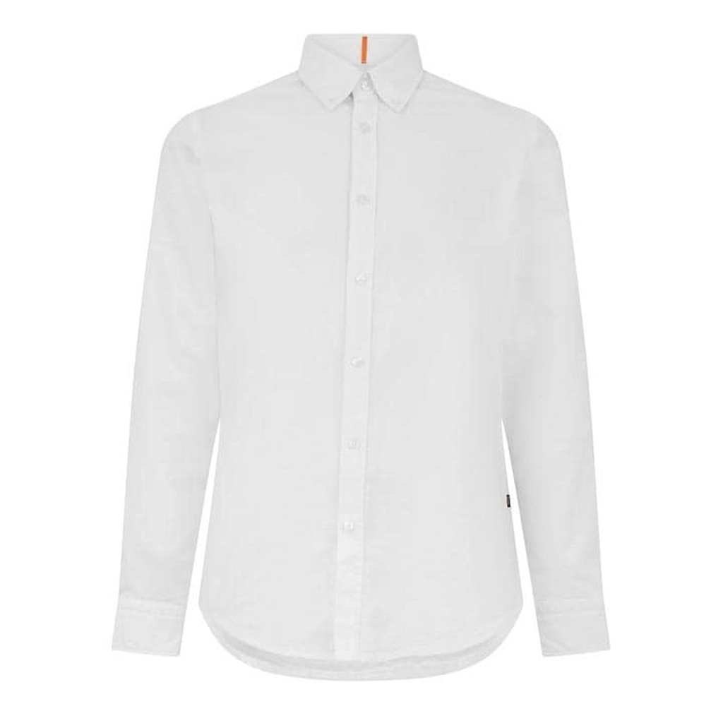 Hugo Boss Rickert Long Sleeve Oxford Shirt - White